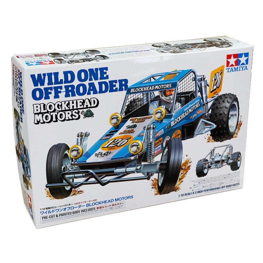 タミヤ 1/10 ワイルドワン オフローダー BLOCKHEAD MOTORS Tamiya Blockhead Wild One – Crust Bikes