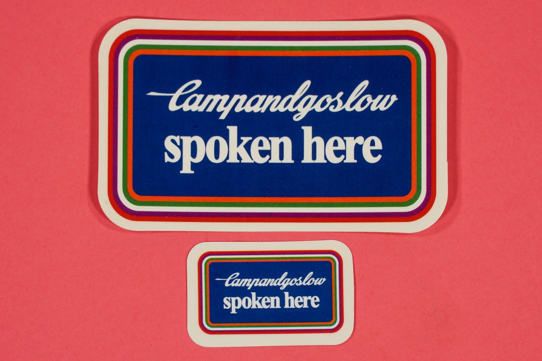 Camp and Go Slow "Spoken Here" Sticker Pack