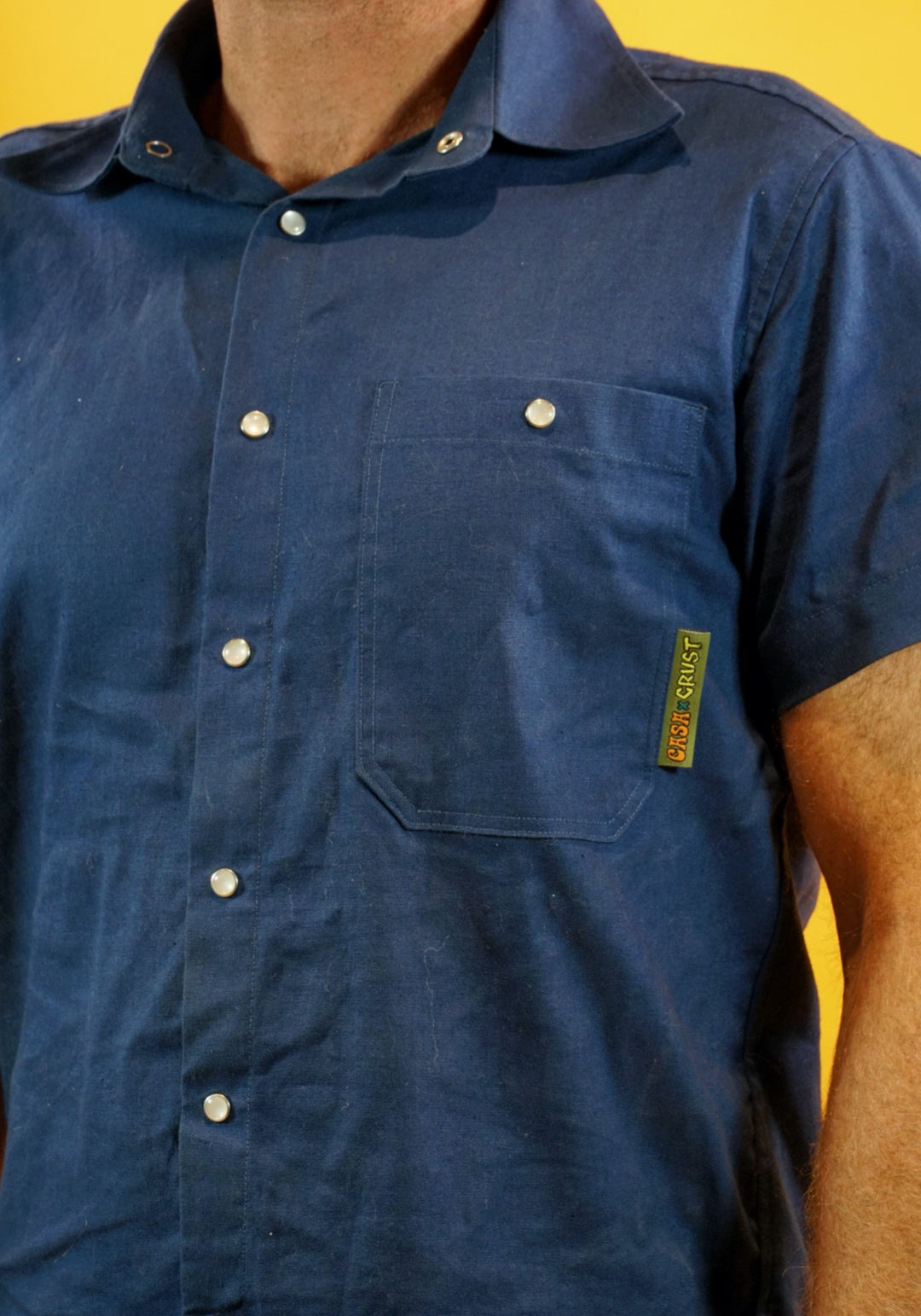 Organic Cotton/ Linen Pollito Short Sleeve Shirt