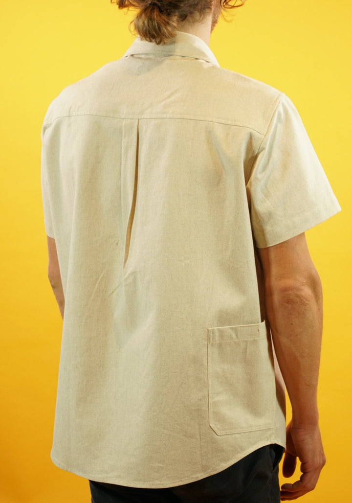 Organic Cotton/ Linen Pollito Short Sleeve Shirt