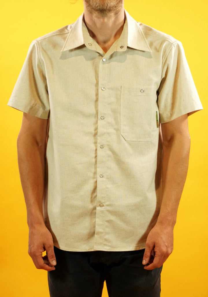 Organic Cotton/ Linen Pollito Short Sleeve Shirt
